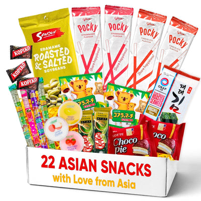 Premium Asian Snack Box - 22 Authentic Treats