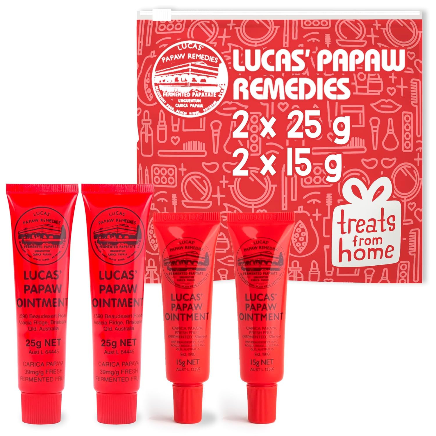 Lucas' Papaw Ointment – 4 Pack (2 x 15g, 2 x 25g)