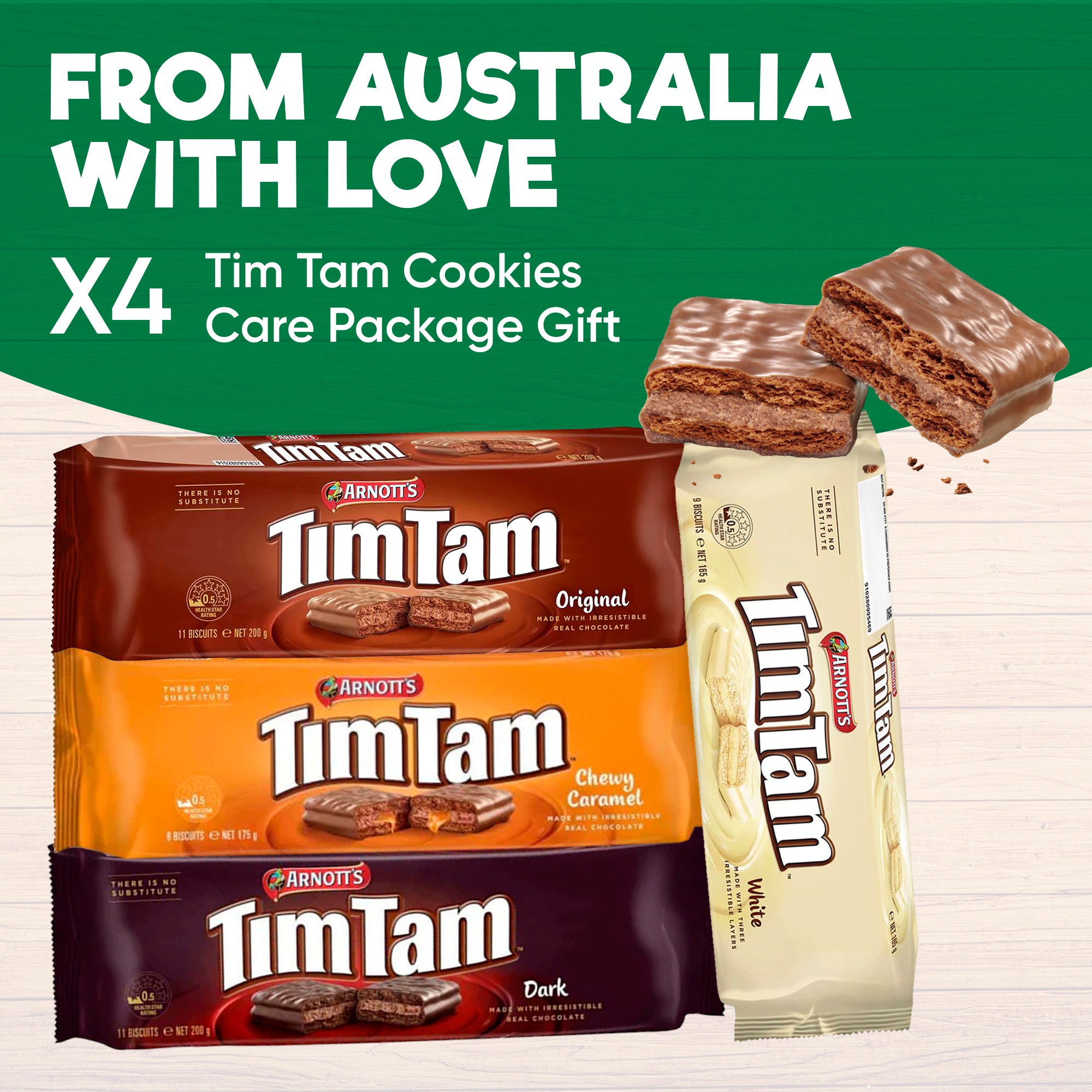 Tim Tam Collection – 4 Pack (Original, Dark, Caramel, White)