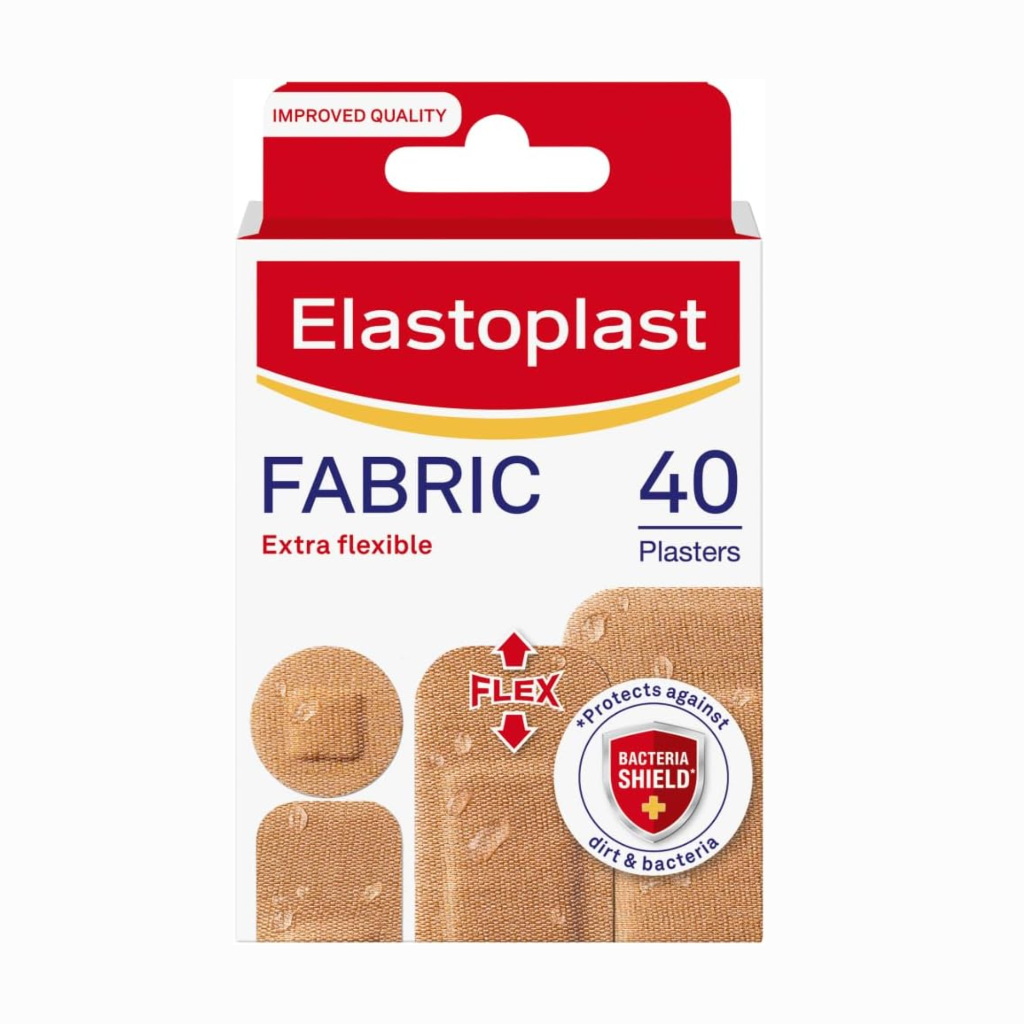 Elastoplast Fabric Extra Flexible Plasters - 40 Count