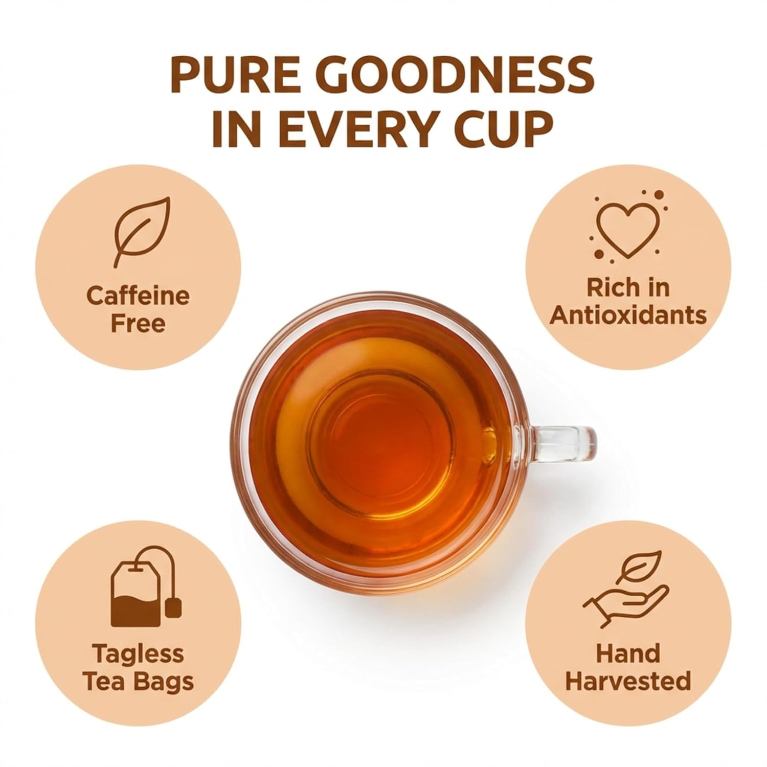 Tussenberge Rooibos Tea Variety Pack – 40 Caffeine-Free Tea Bags (Honey, Blackcurrant, Vanilla, Lemon)
