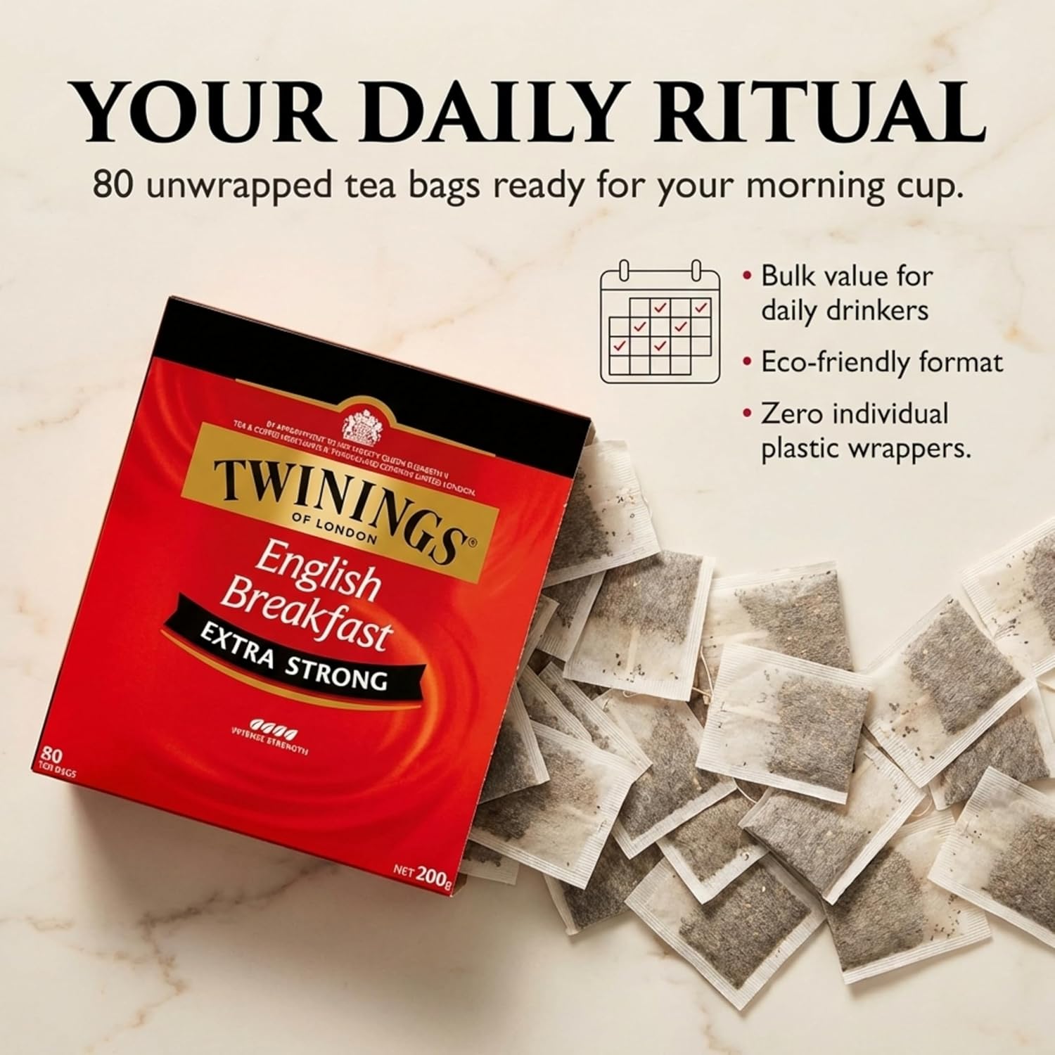 Twinings Extra Strong English Breakfast – 80 Bags