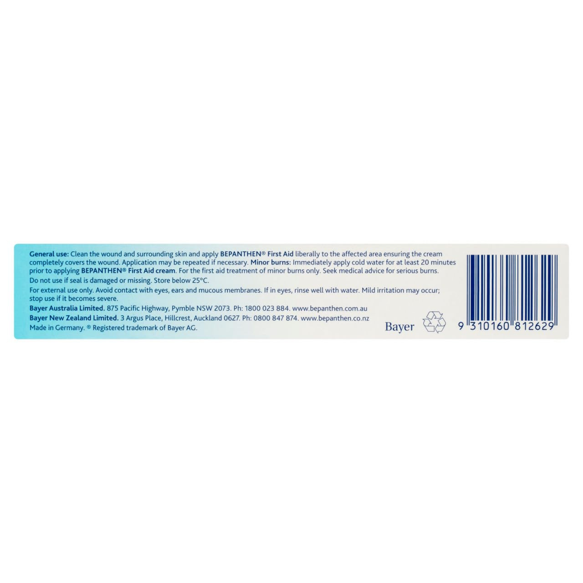 Bepanthen First Aid Cream – 30g Tube