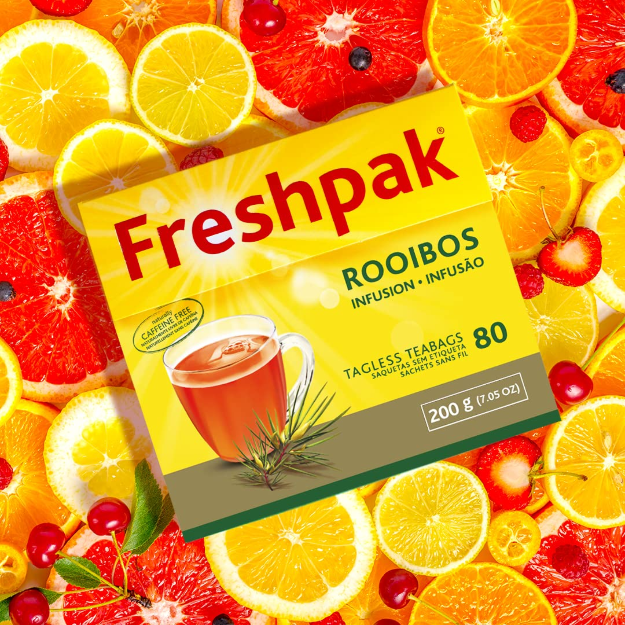 Freshpak® Rooibos Tea - Natural & Caffeine-Free (80 Tagless Teabags)