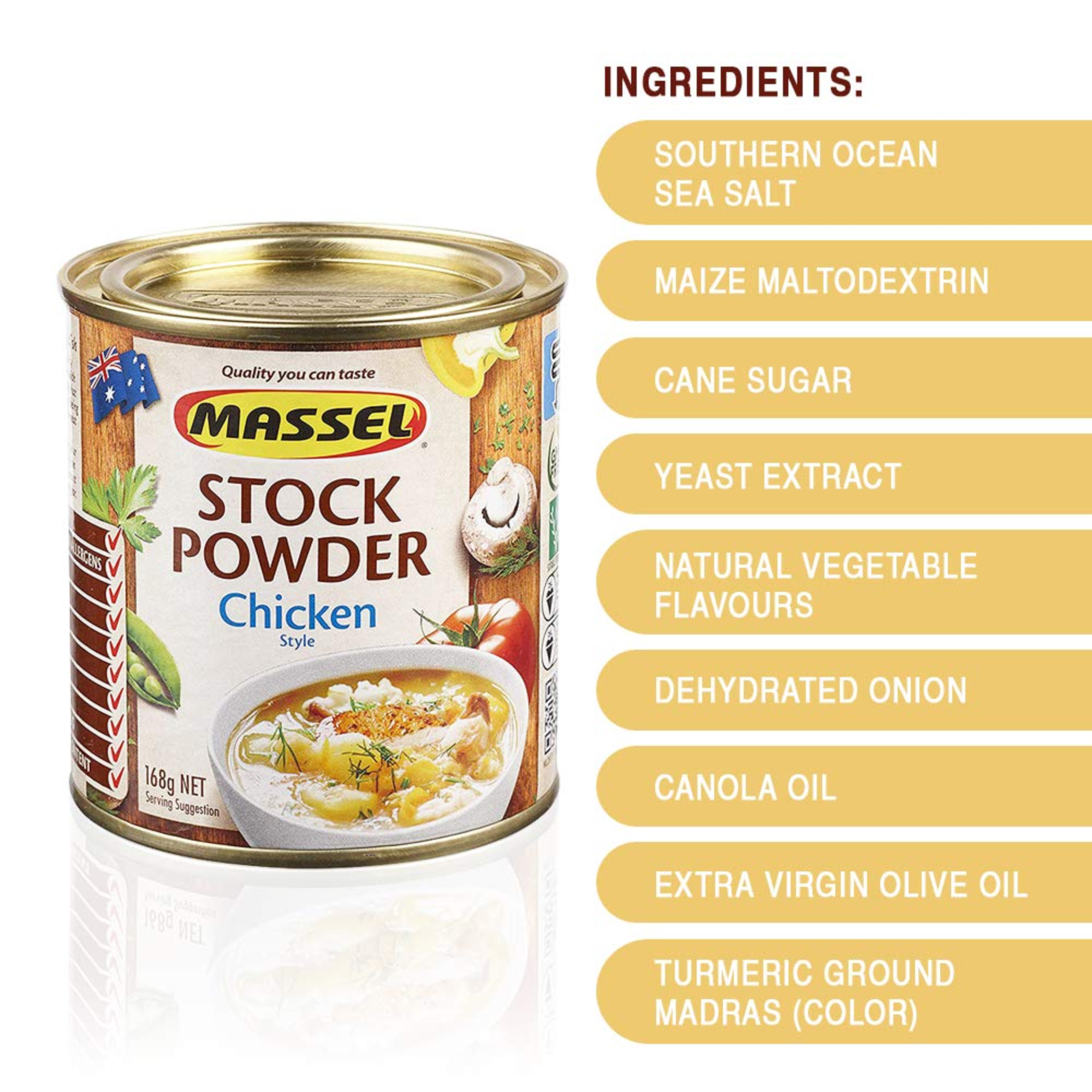 Massel Plant-Based Chicken Style Stock Powder - Vegan & Gluten-Free