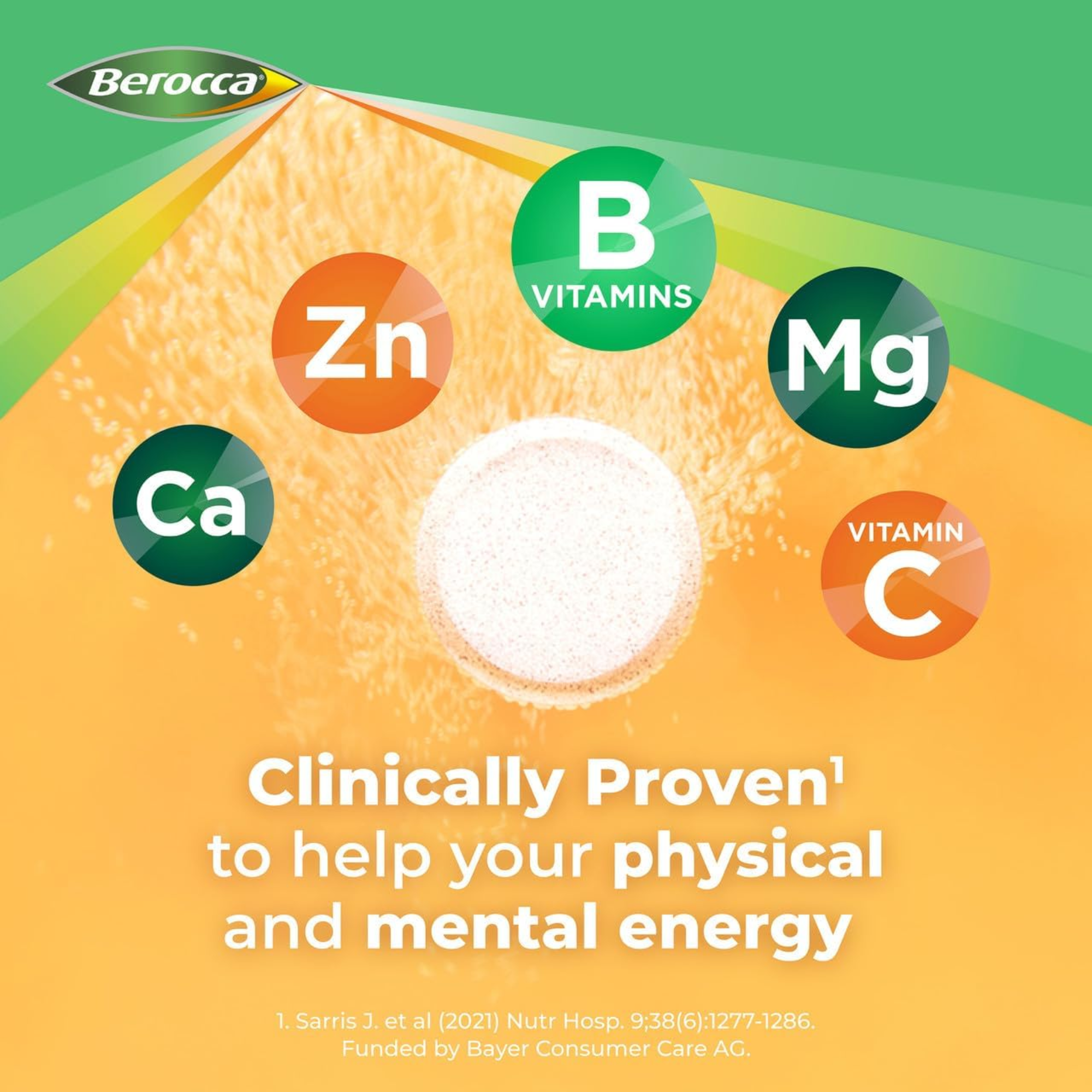 Berocca Energy Vitamin B & C Orange 60 Tablets