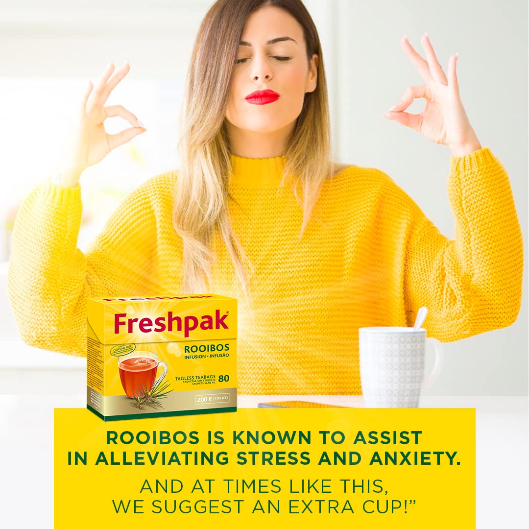 Freshpak® Rooibos Tea - Natural & Caffeine-Free (80 Tagless Teabags)