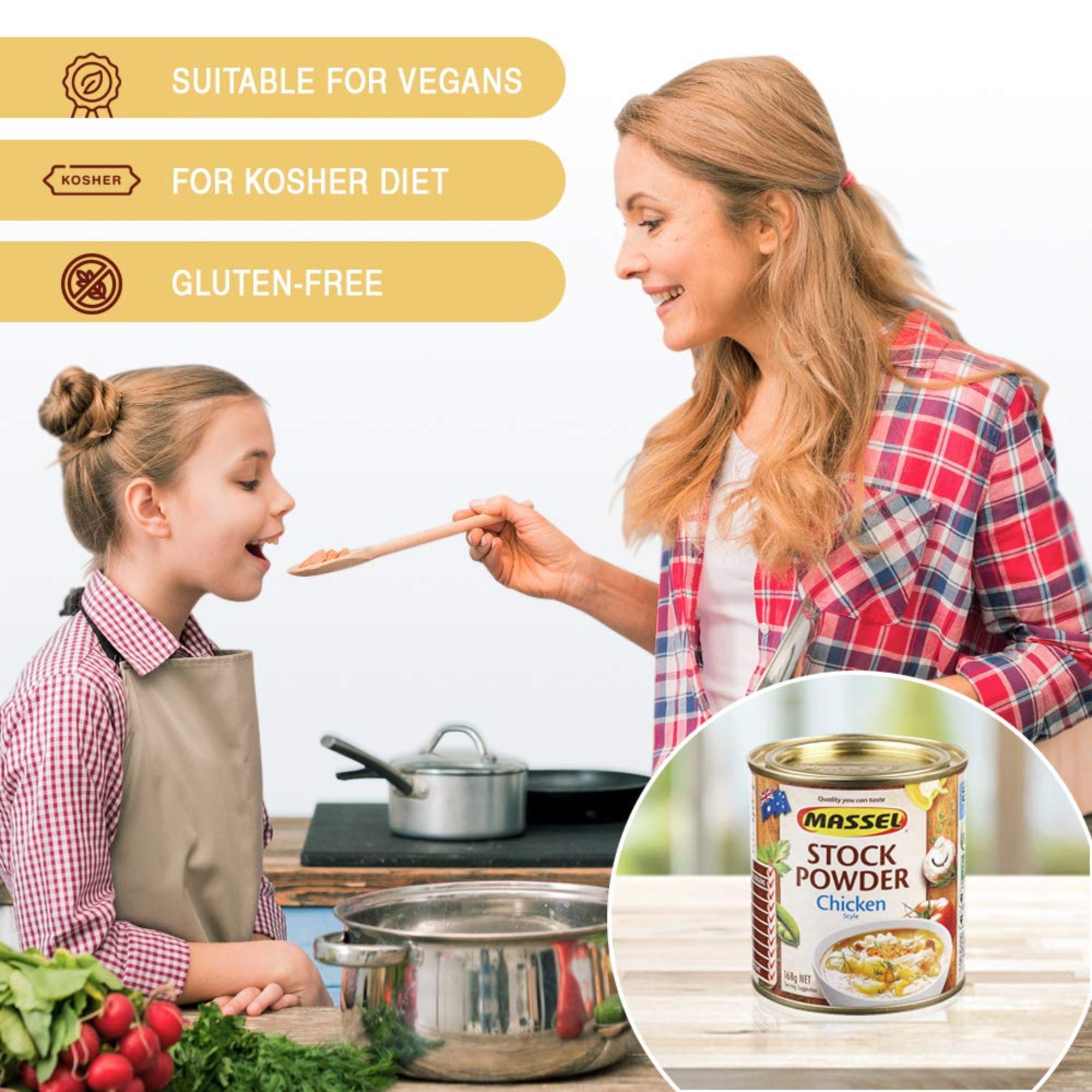Massel Plant-Based Chicken Style Stock Powder - Vegan & Gluten-Free