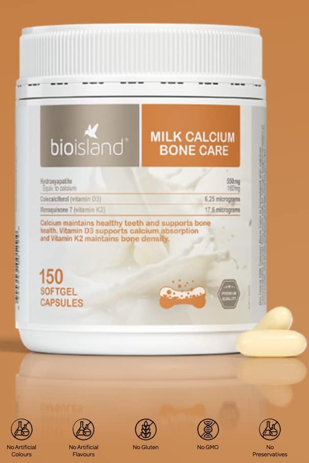 Bio Island Milk Calcium Bone Care 150 Softgel Capsules