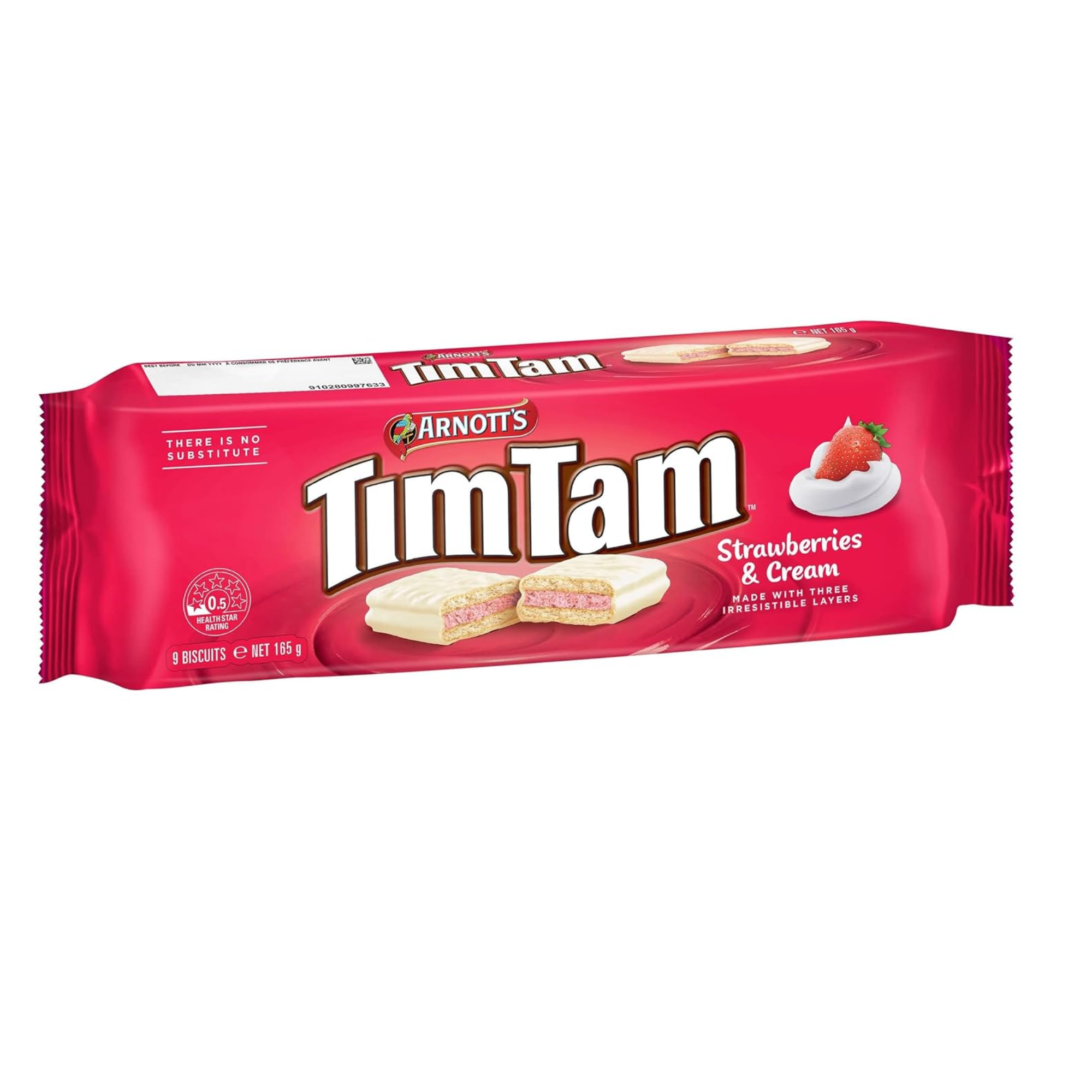 Tim Tam Strawberries & Cream Chocolate Biscuits 165g