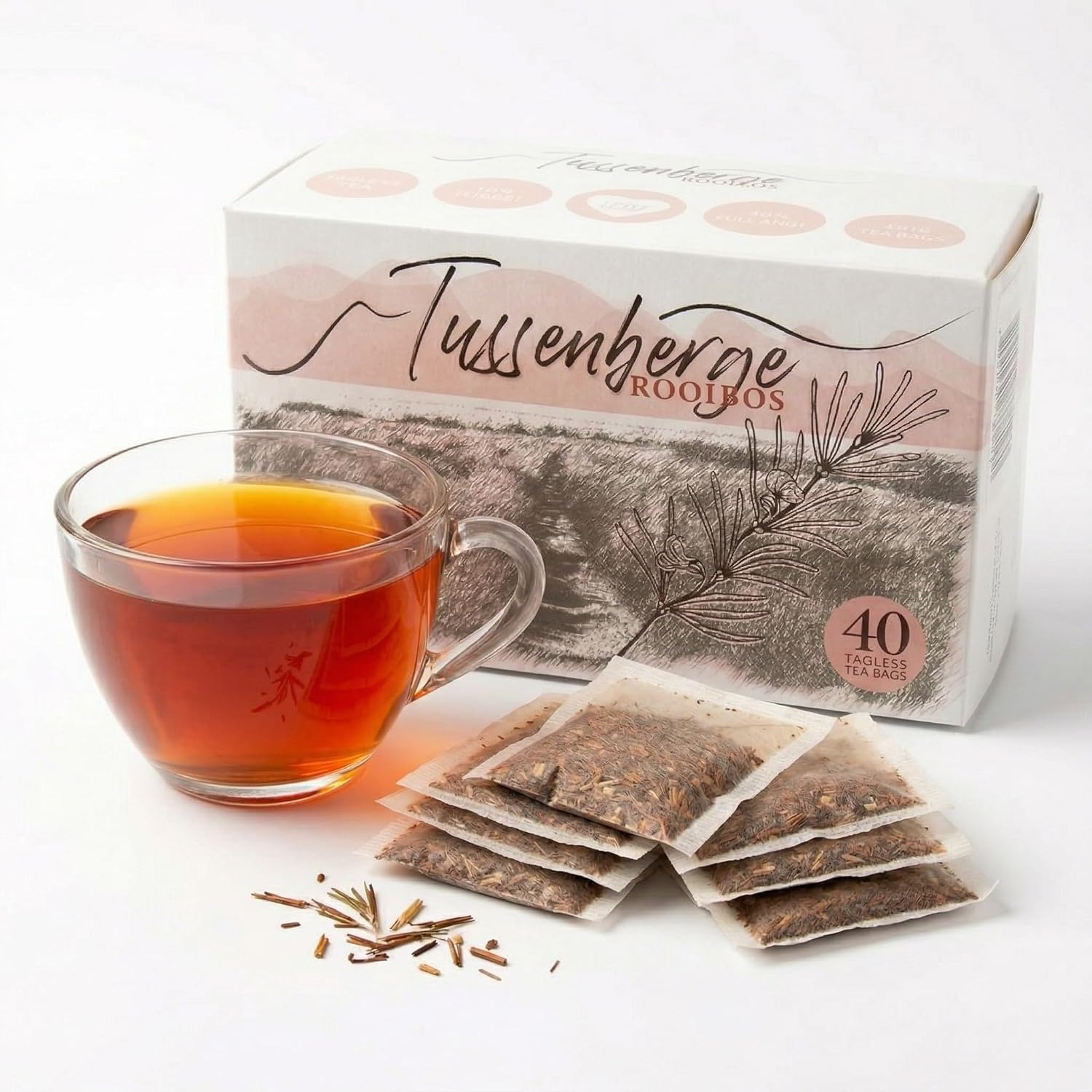 Tussenberge Pure South African Rooibos 40 Tea Bags