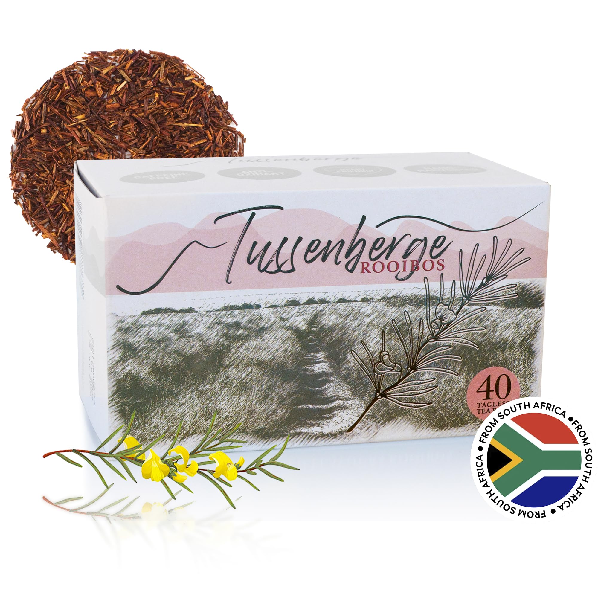Tussenberge Pure South African Rooibos 40 Tea Bags