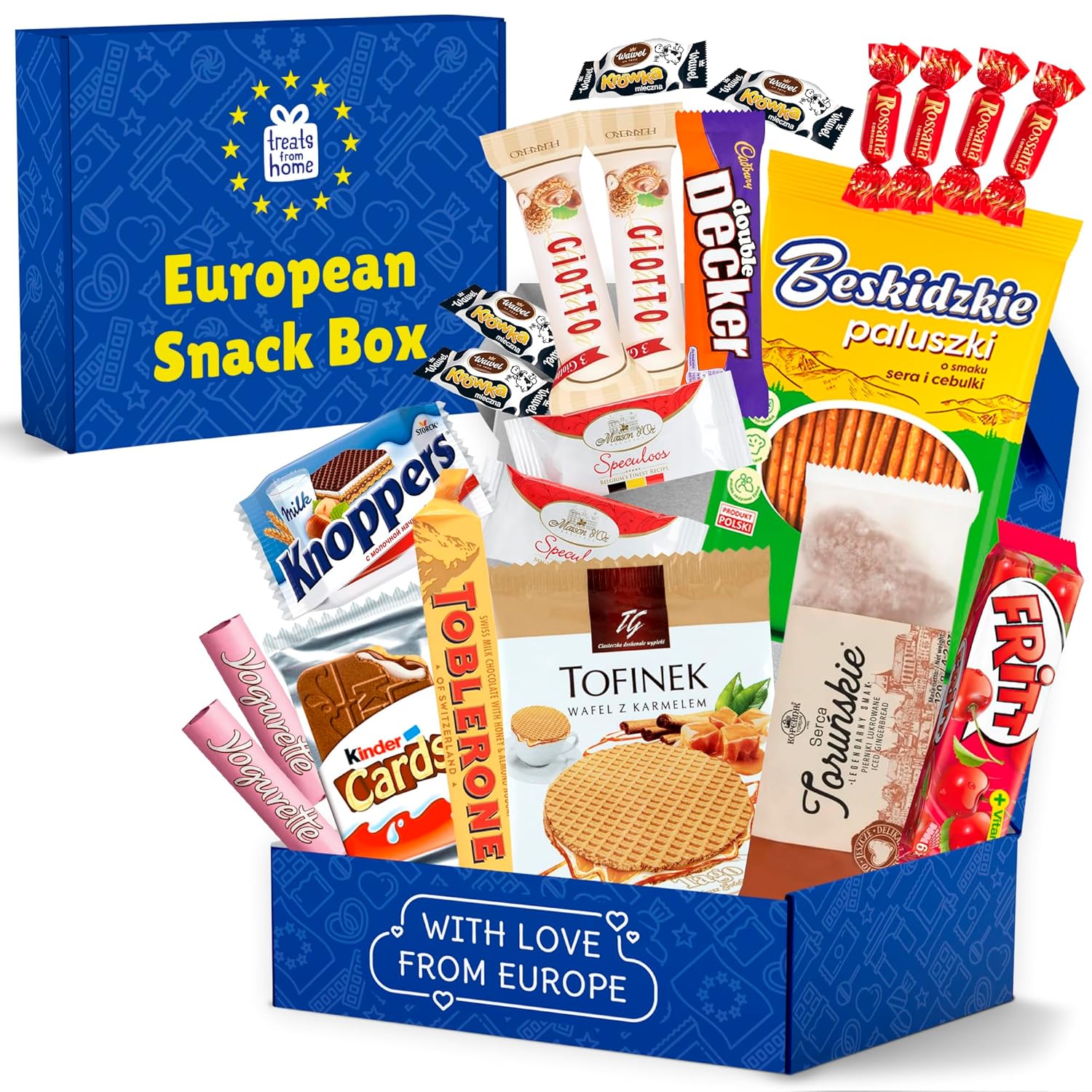 European Snack Box - 22 pcs Treats from Italy, Germany, Poland & More