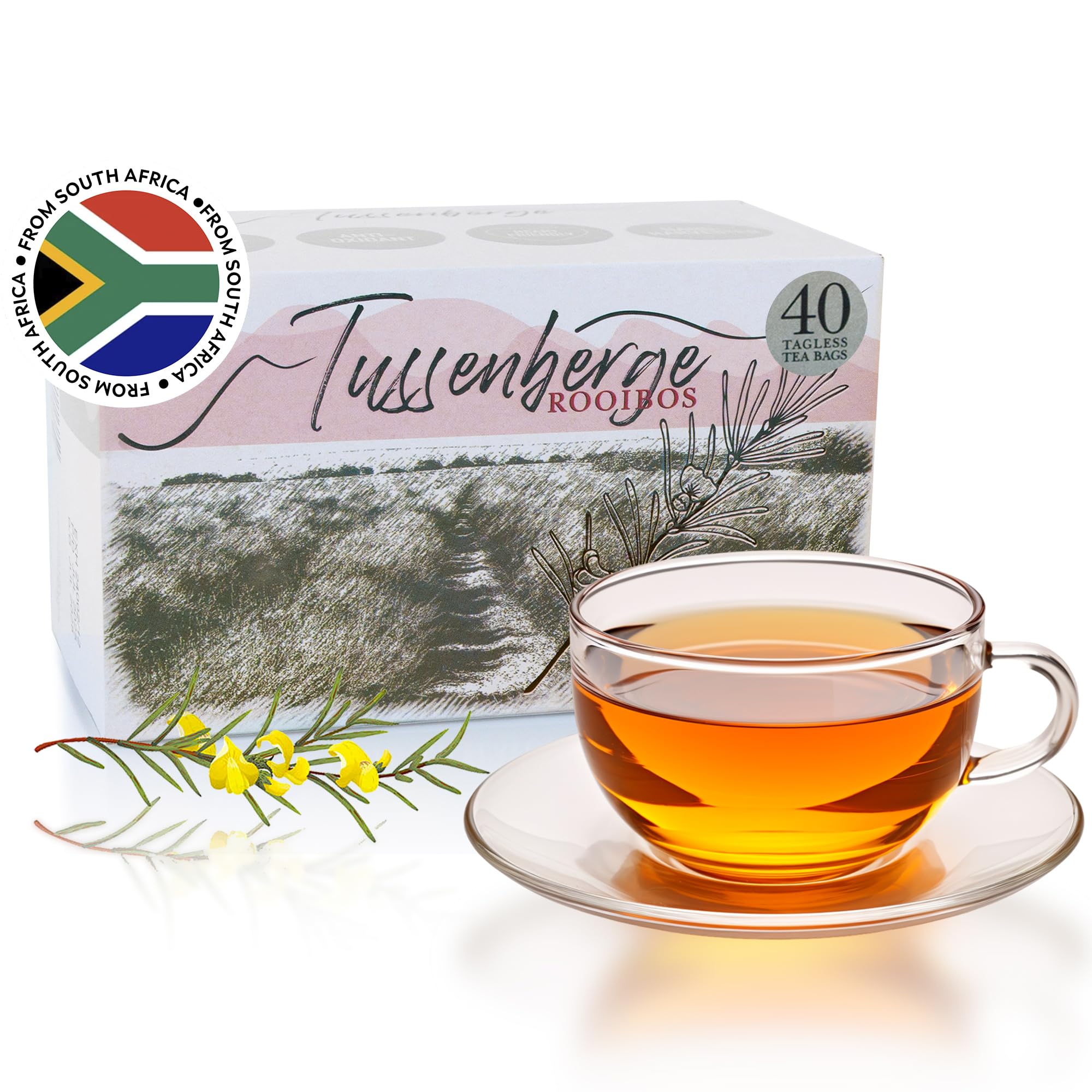 Tussenberge Pure South African Rooibos 40 Tea Bags