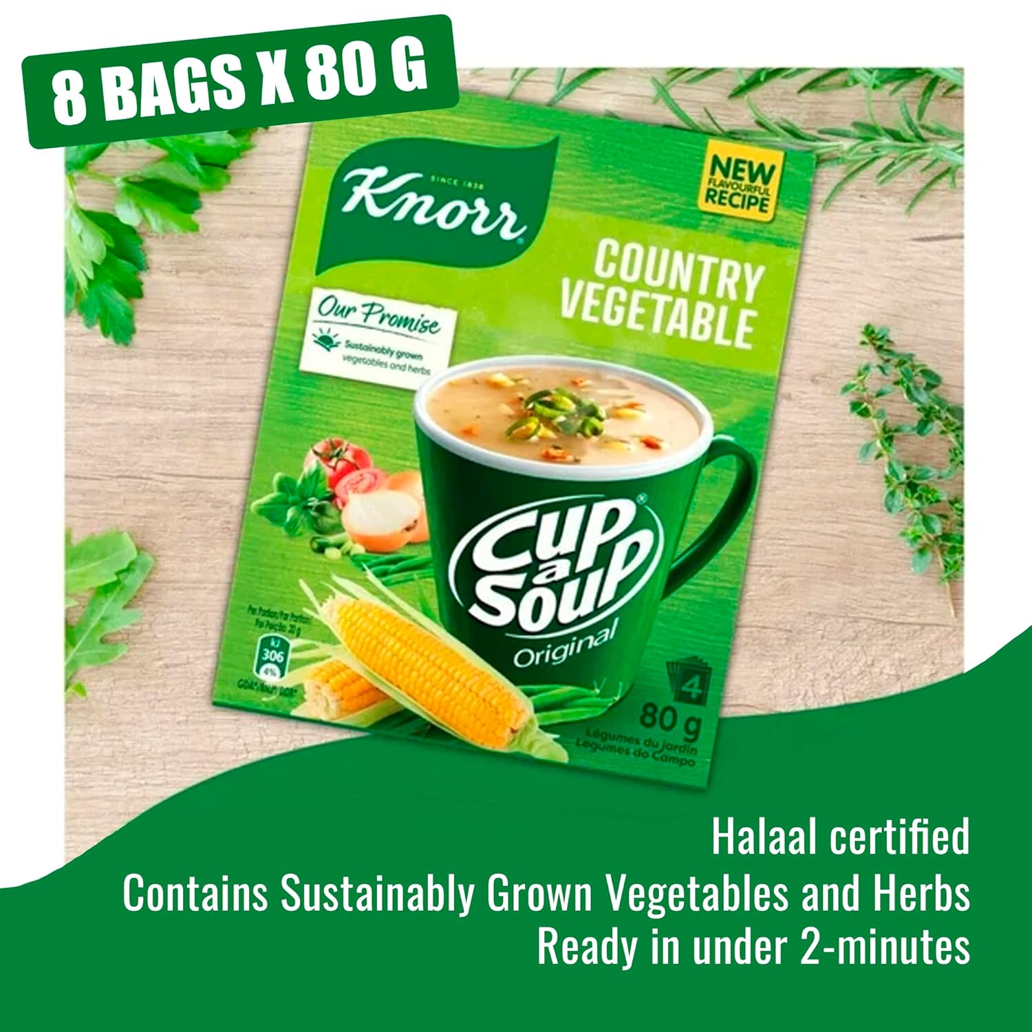 Knorr Vegetable Cup a Soup, 2 Boxes (8 Sachets)