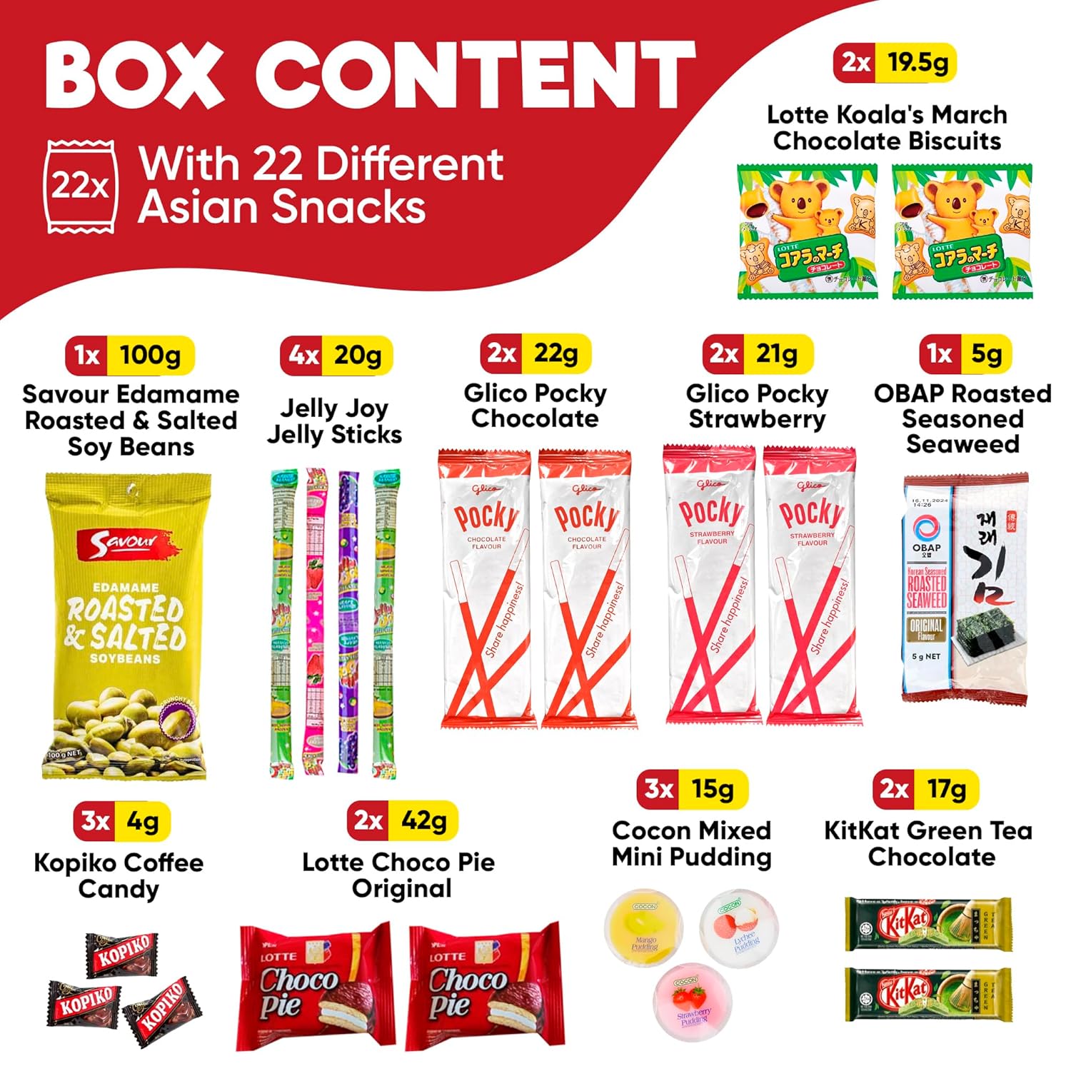 Premium Asian Snack Box - 22 Authentic Treats