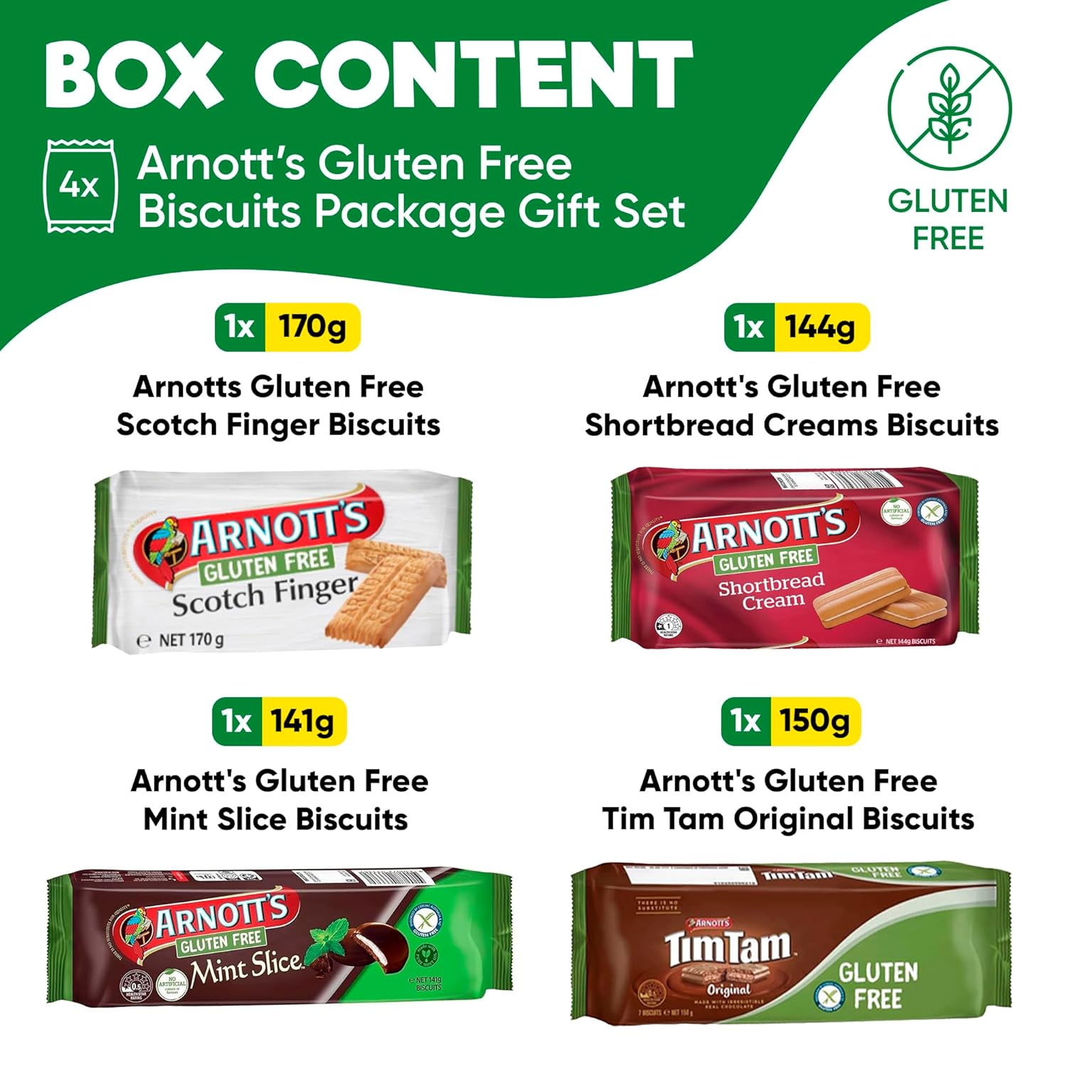 Gluten-Free Biscuit Variety Pack – 4 Flavours