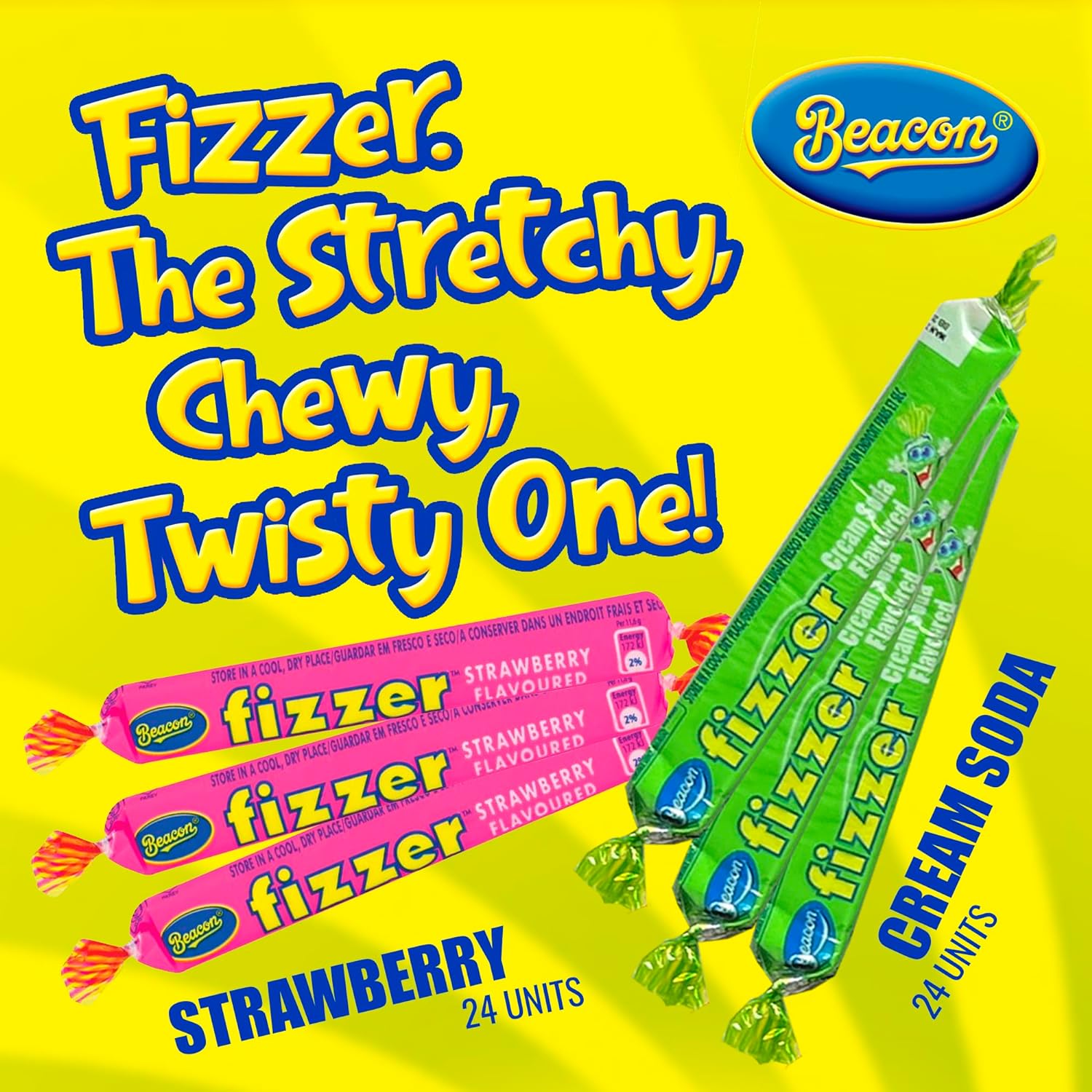 Beacon Fizzers Soda Cream & Strawberry