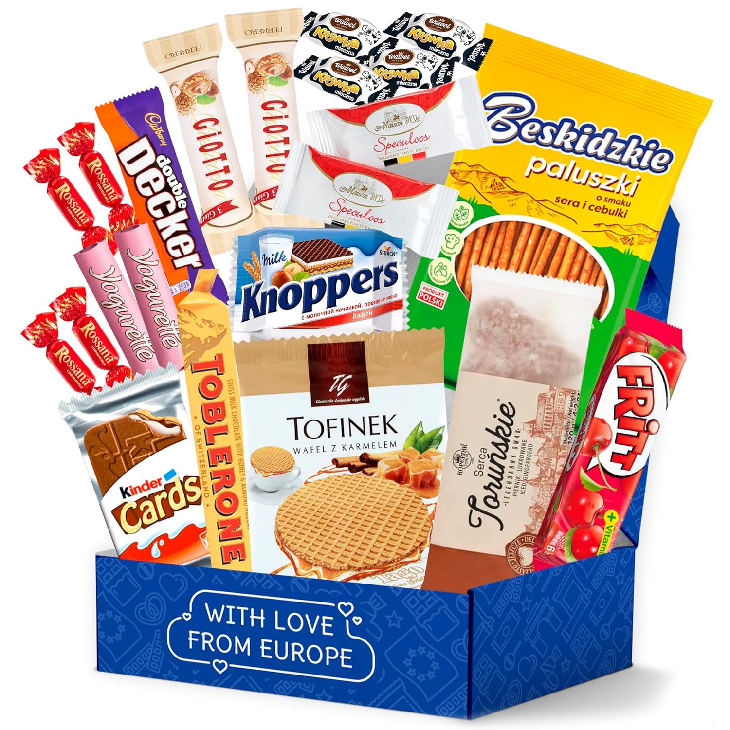 European Snack Box - 22 pcs Treats from Italy, Germany, Poland & More