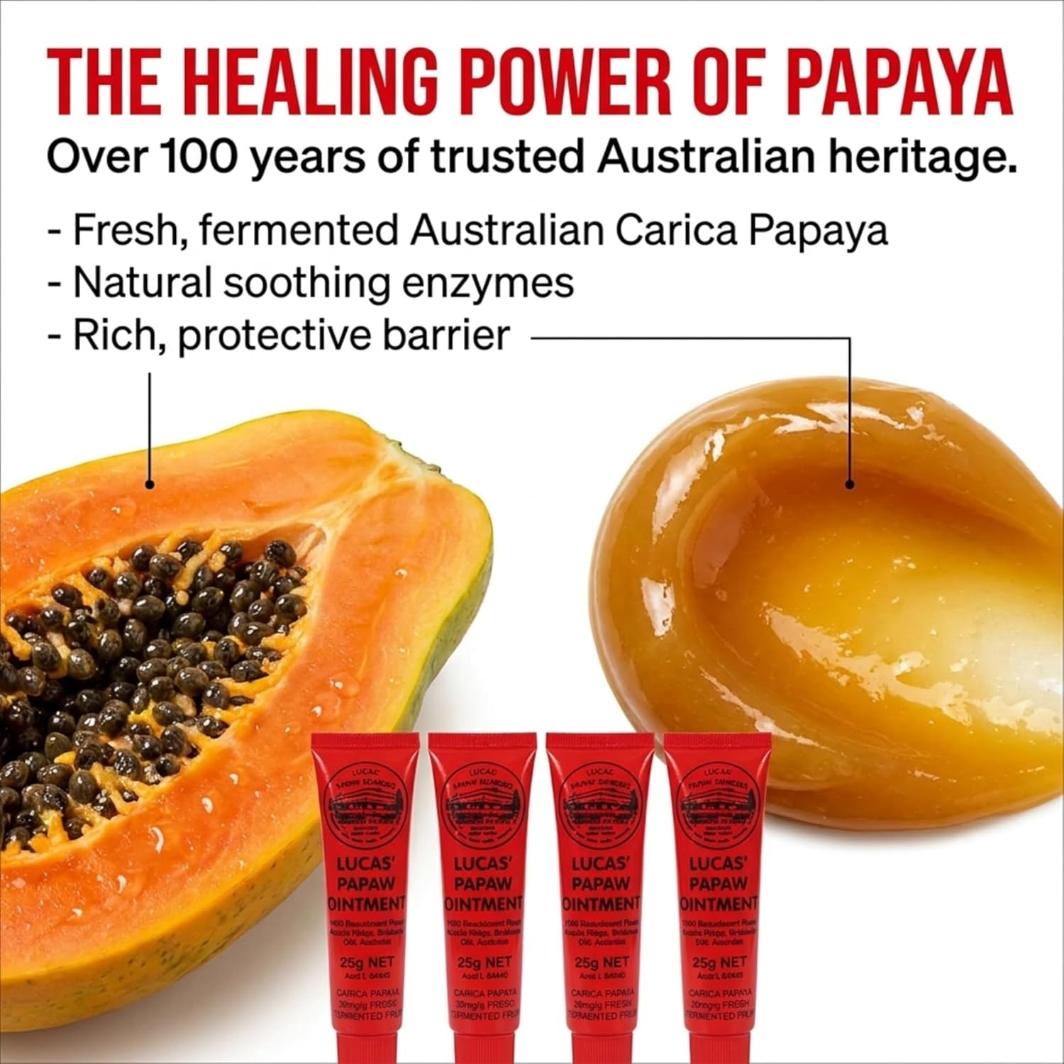 Lucas Papaw Ointment 6-Pack (6 x 25g Tubes)