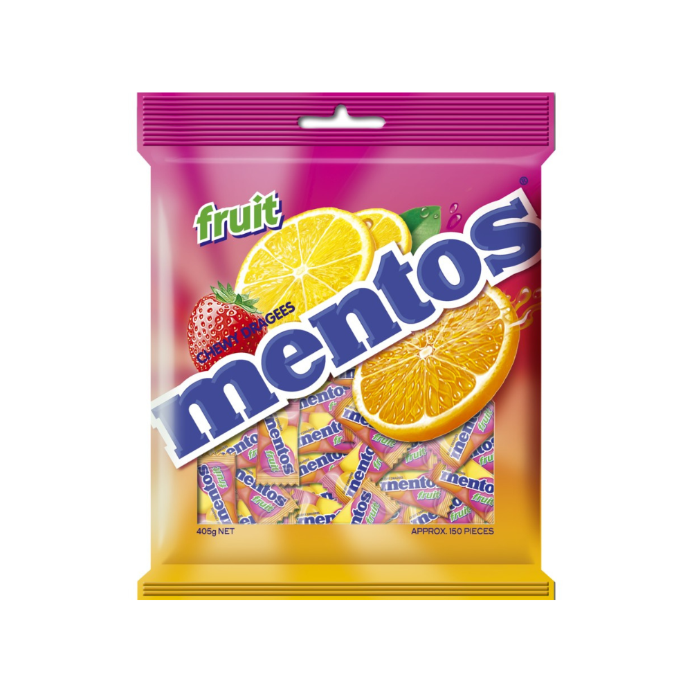 Mentos Fruit 150 Single Serve Pillow Packs