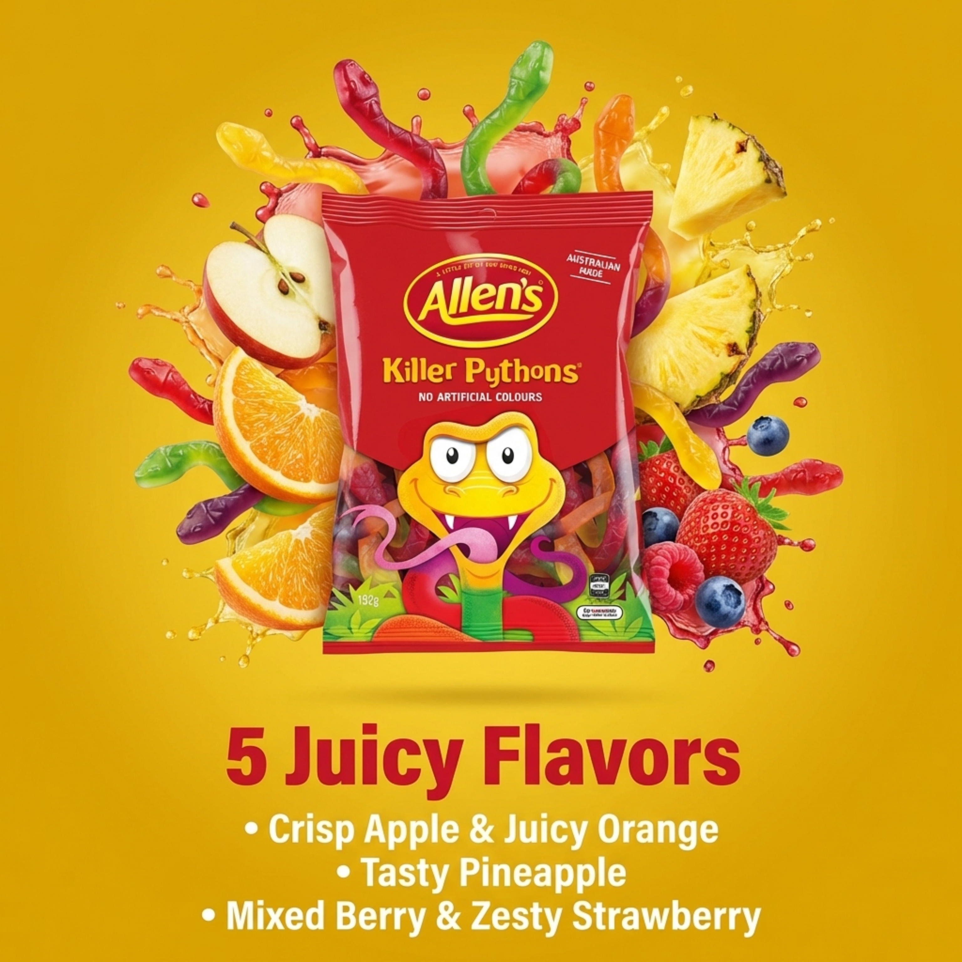Allen's Killer Pythons - Gummy Candy (192g Bag)