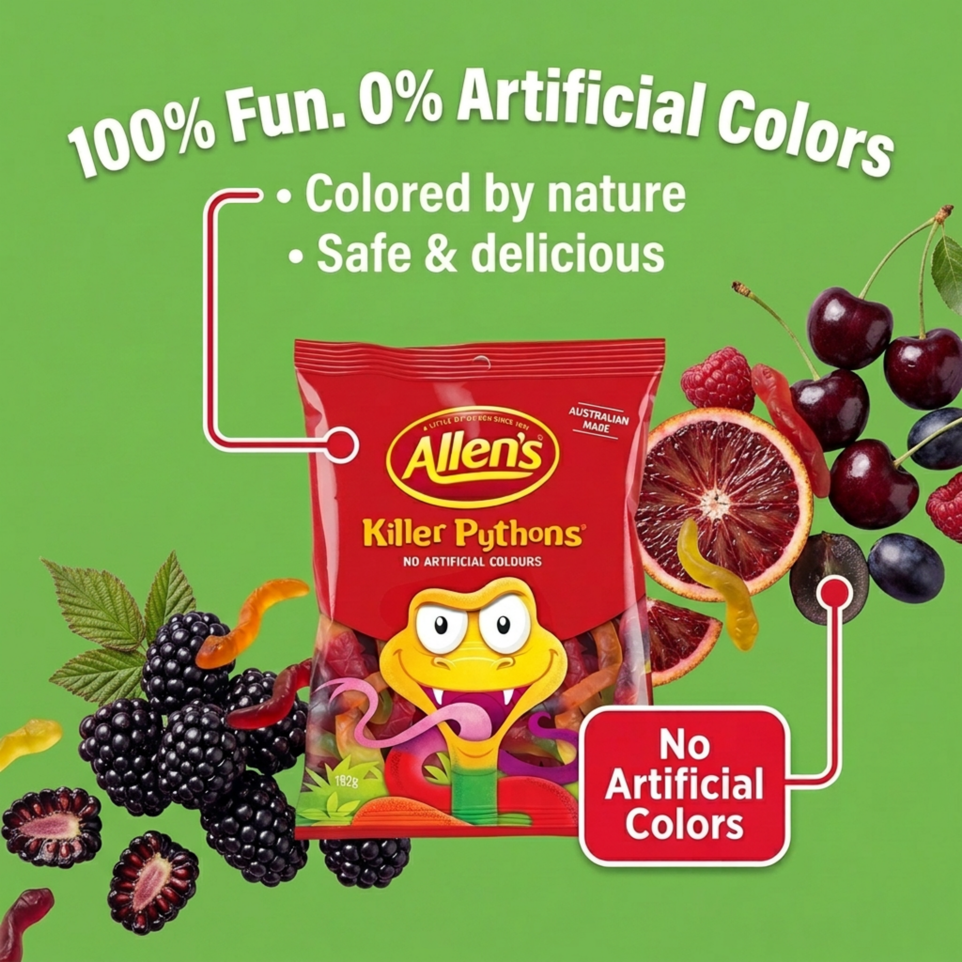 Allen's Killer Pythons - Gummy Candy (192g Bag)