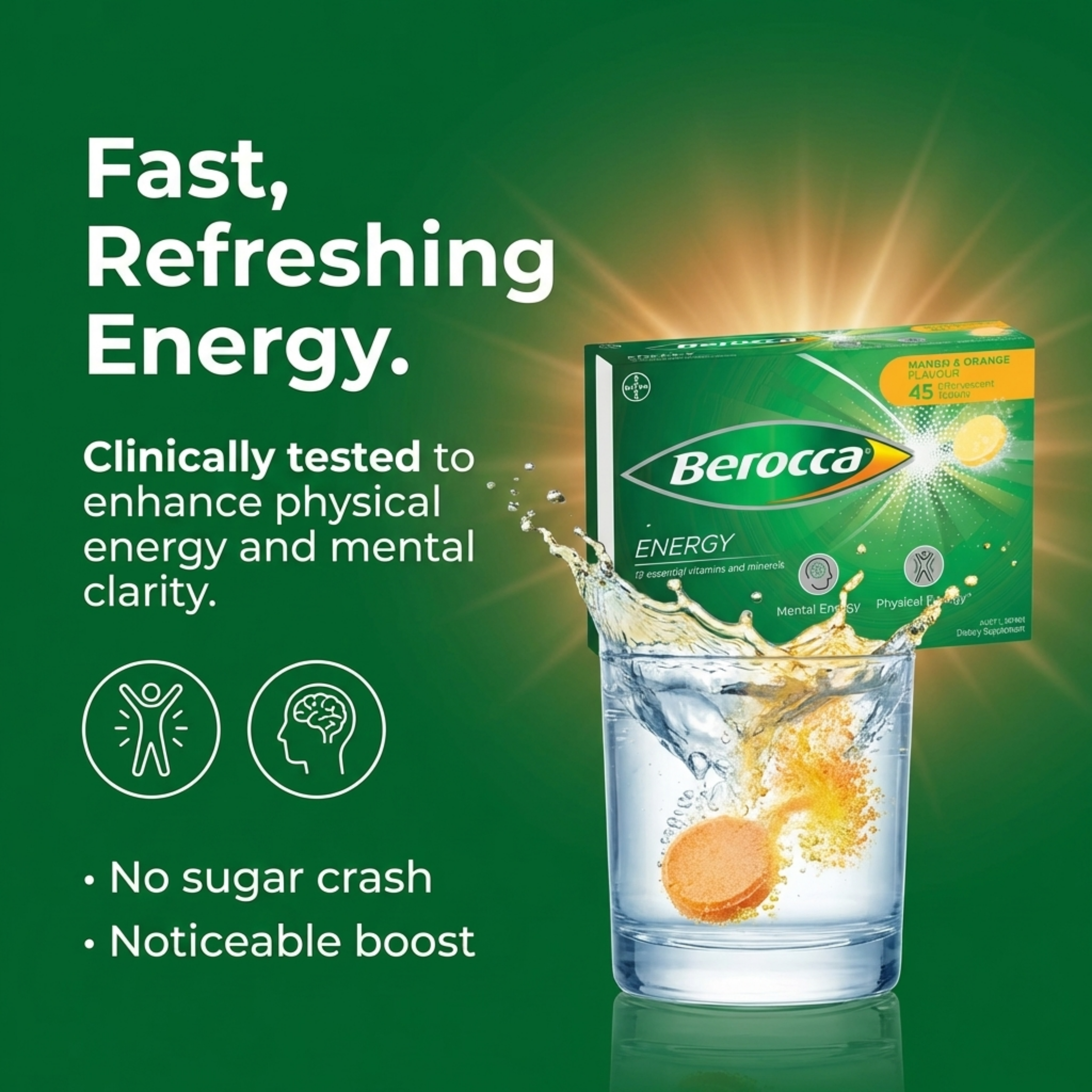 Berocca Energy – Mango & Orange (45 Tablets)