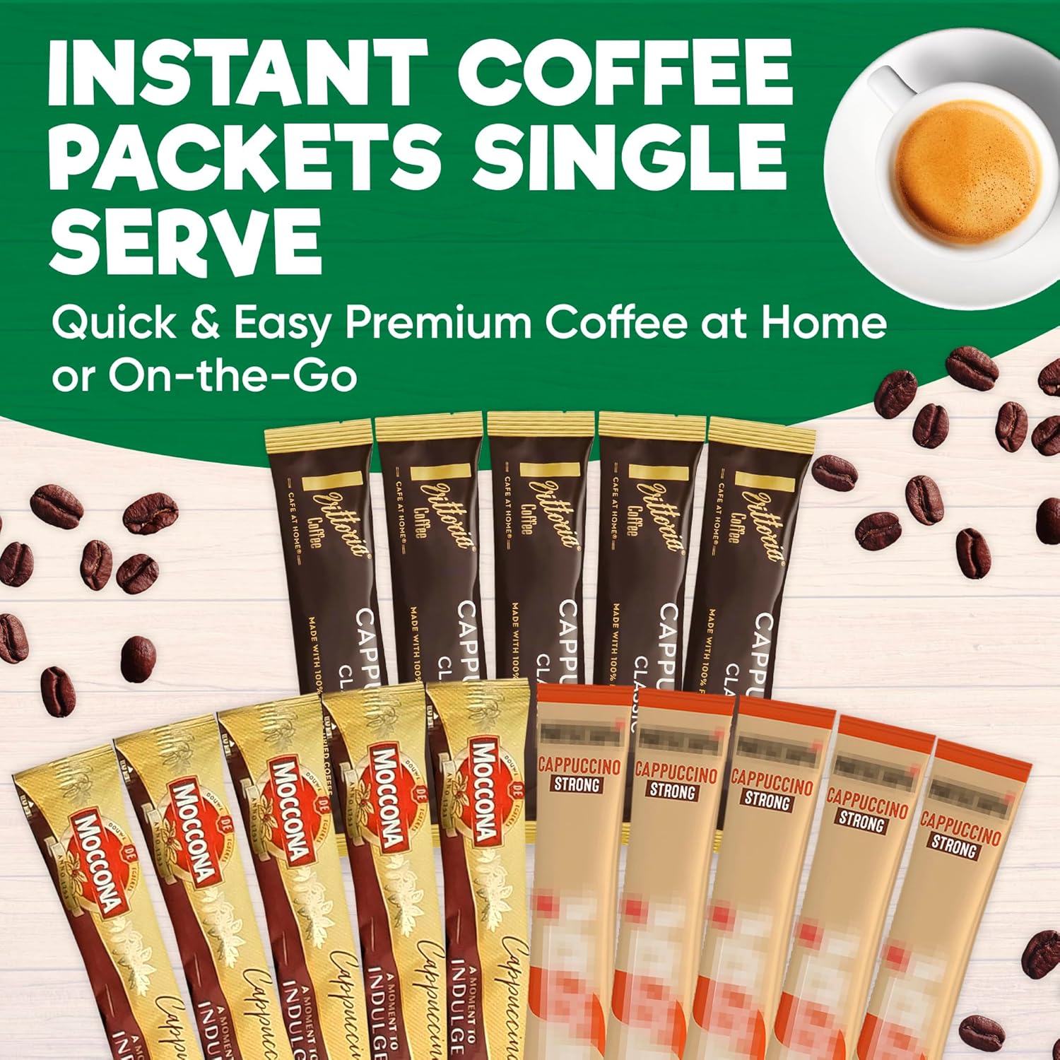 Cappuccino Coffee Box - 15 Instant Coffee Mix Sachets