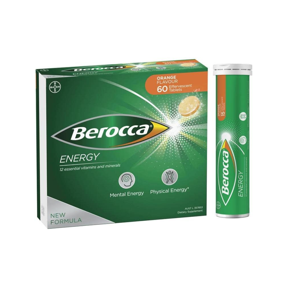 Berocca Energy Vitamin B & C Orange 60 Tablets