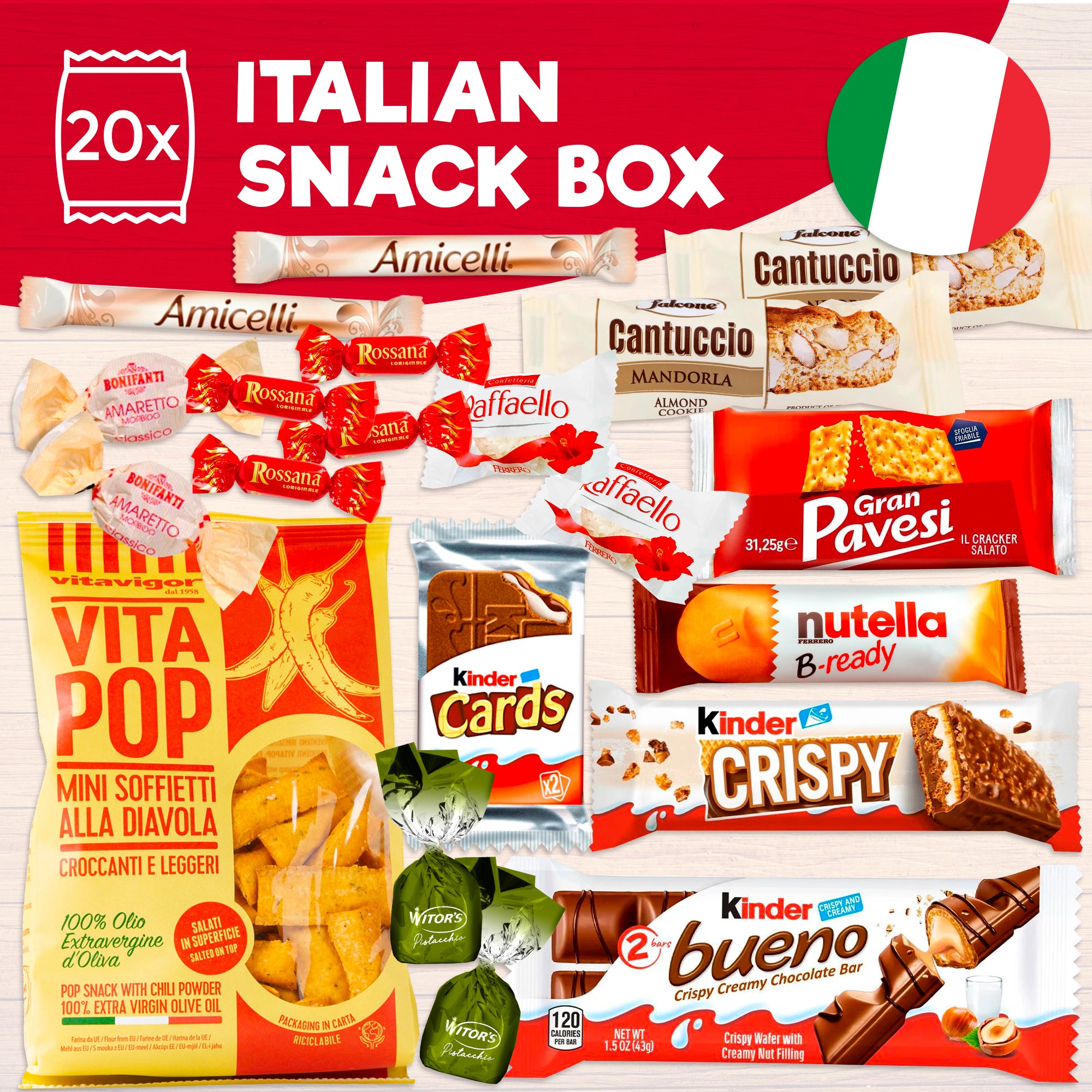 Italian Snack Box – 12 Authentic Italian Treats Variety Pack