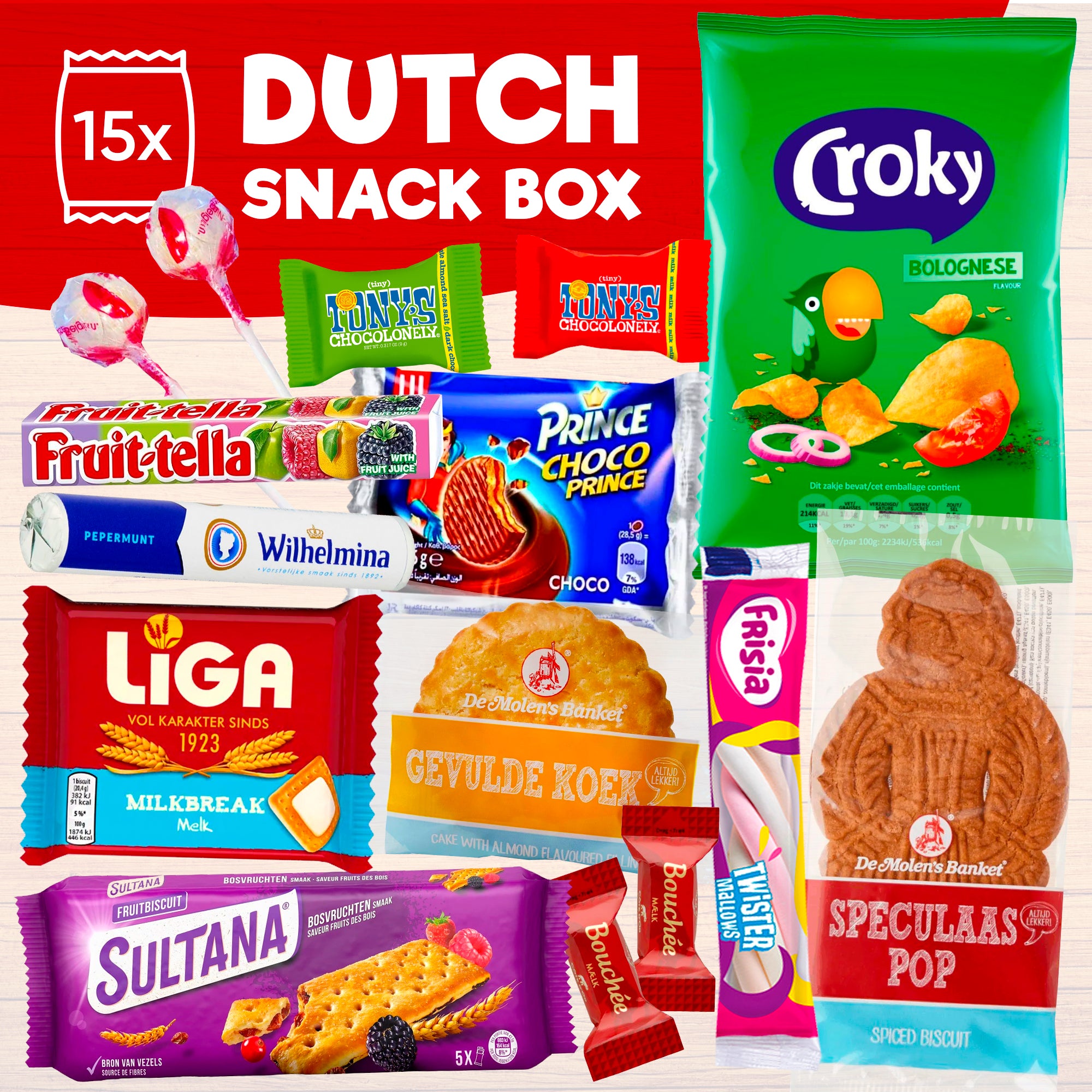 Dutch Snack Box - 12 Authentic Netherlands Treats Variety Pack