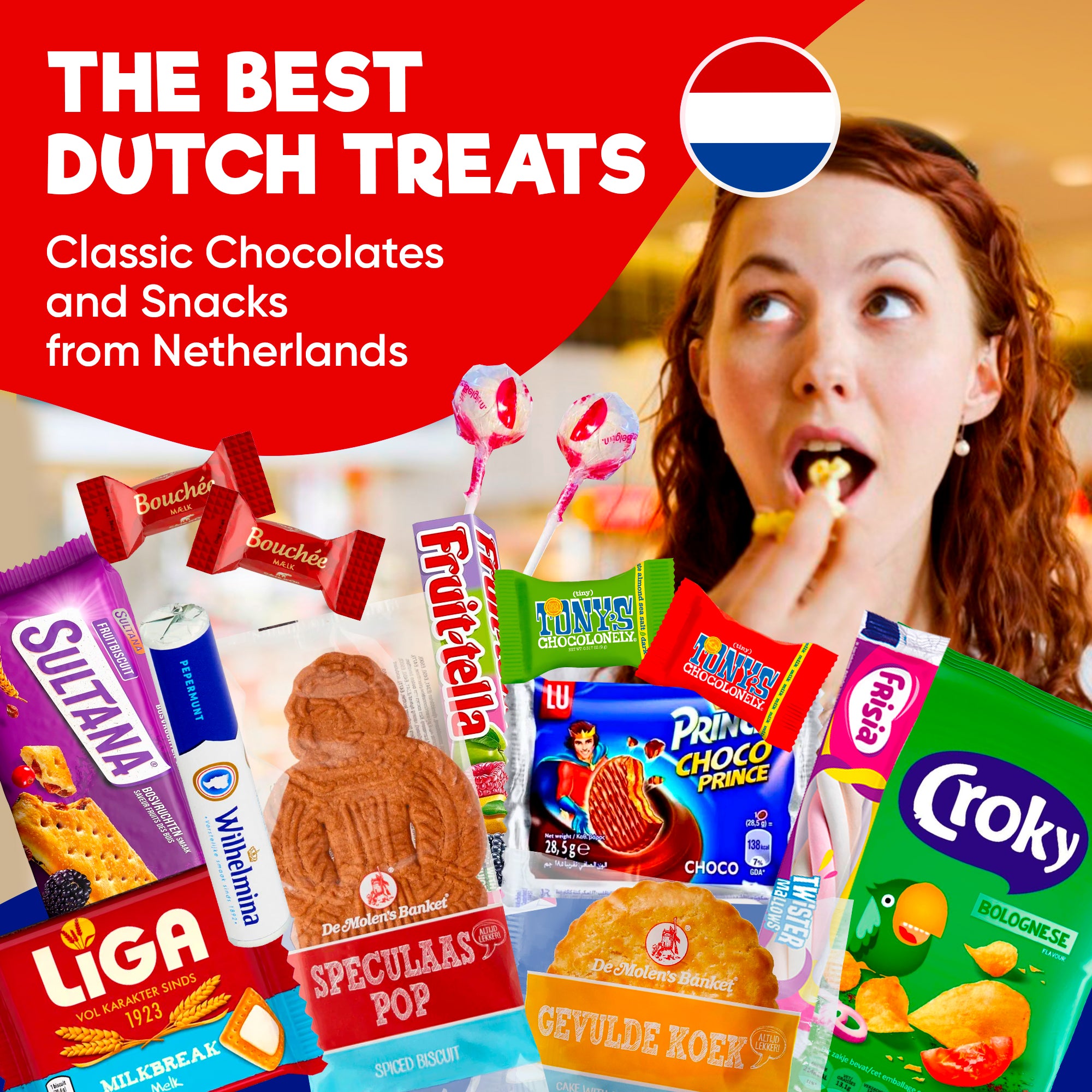 Dutch Snack Box - 12 Authentic Netherlands Treats Variety Pack