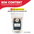 Honeybush gift contents graphic showing one Agulhas pouch labelled 130 tagless tea bags and 400g.