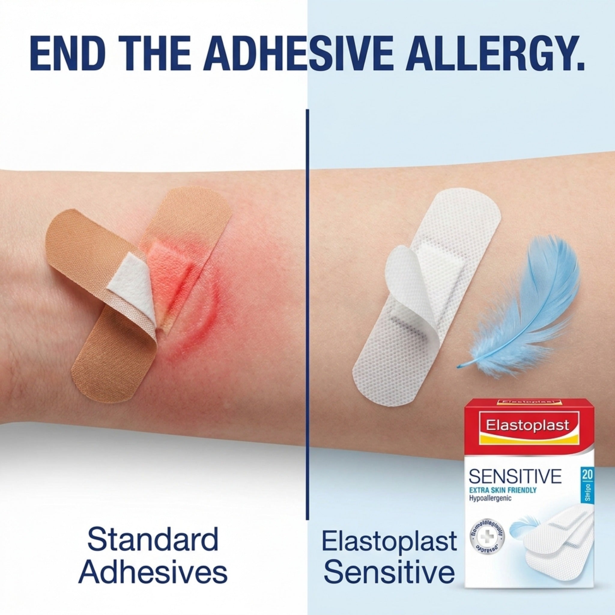 Elastoplast Sensitive Plasters – 20 Pcs