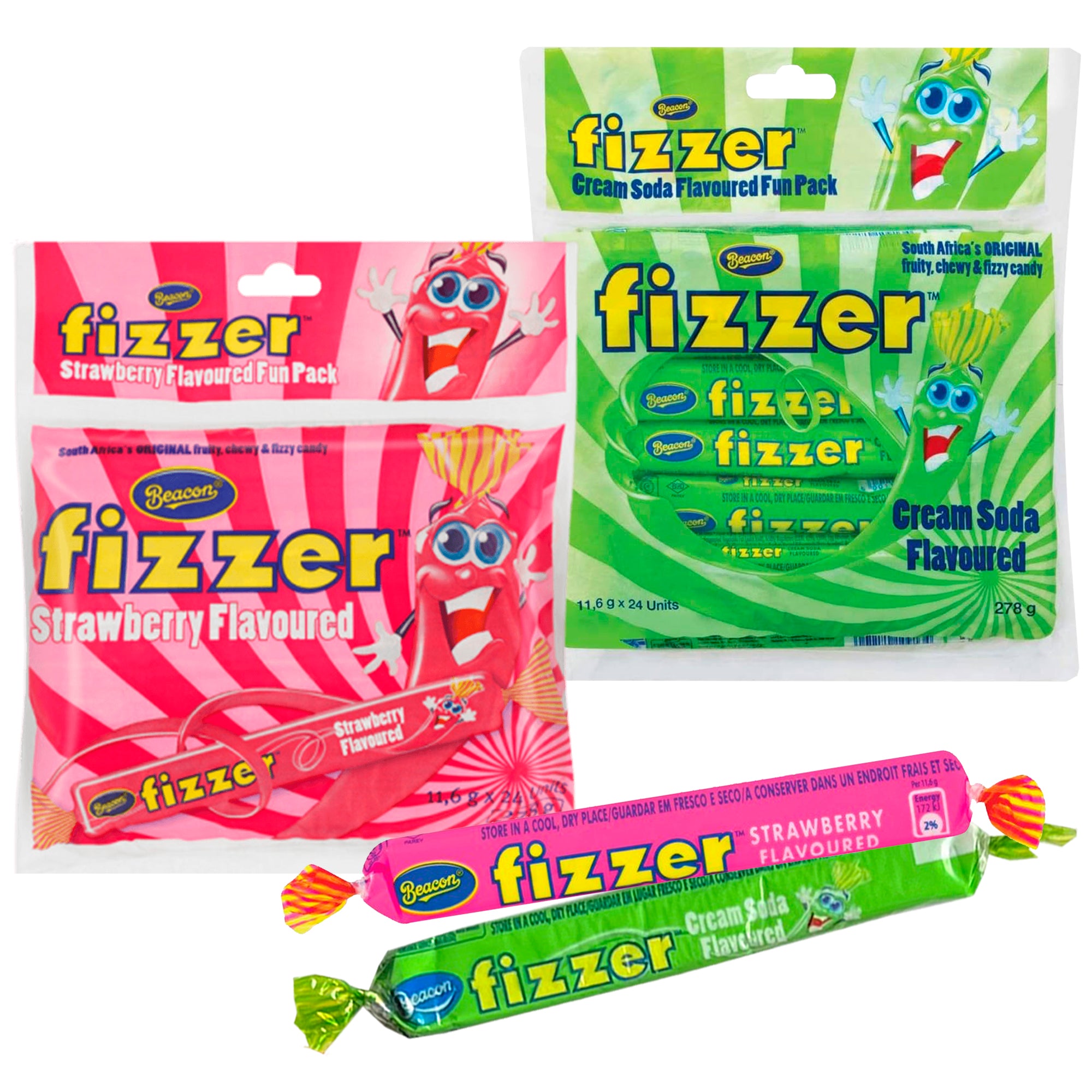 Beacon Fizzers Soda Cream & Strawberry