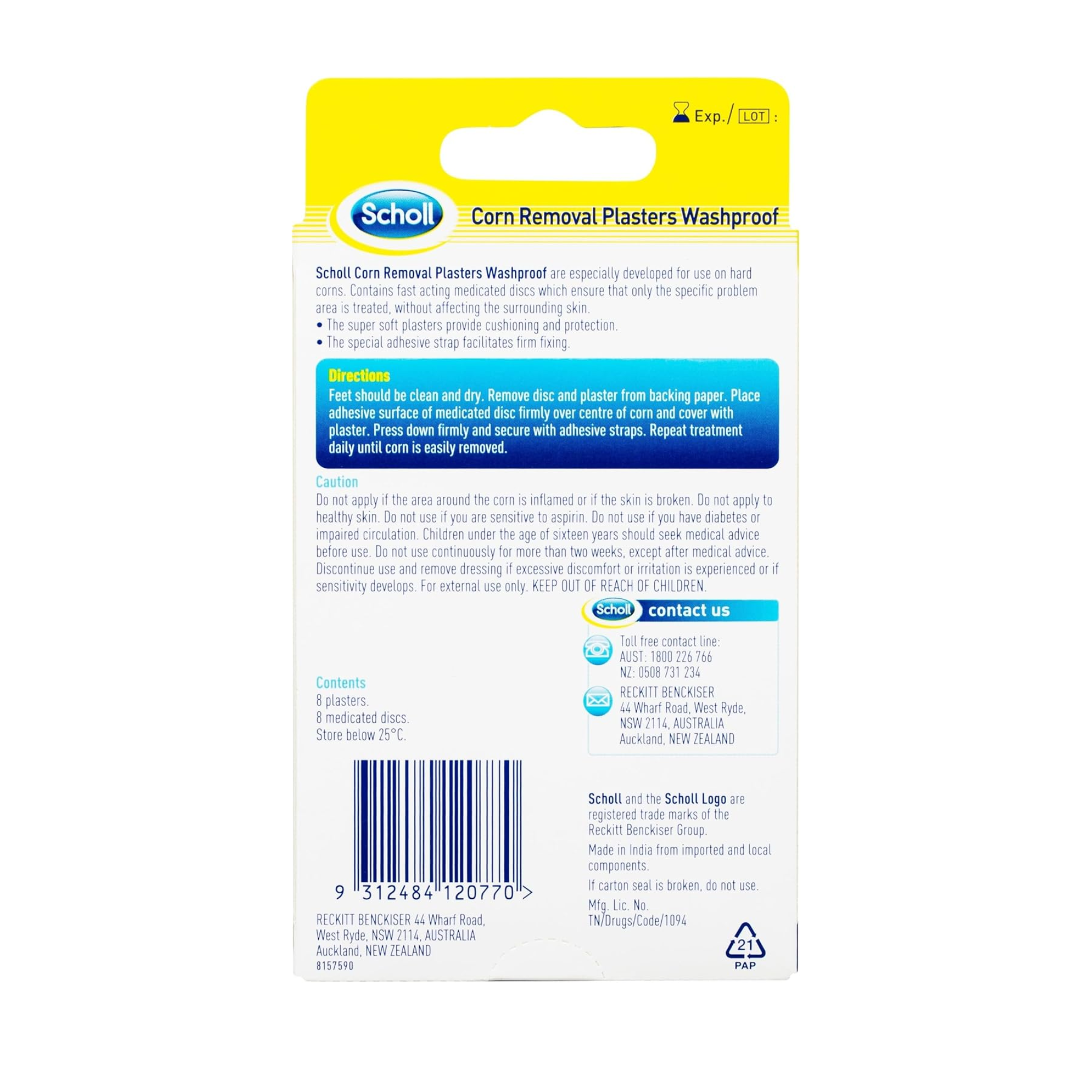 Scholl Waterproof Medicated Disc System for Corn Removal