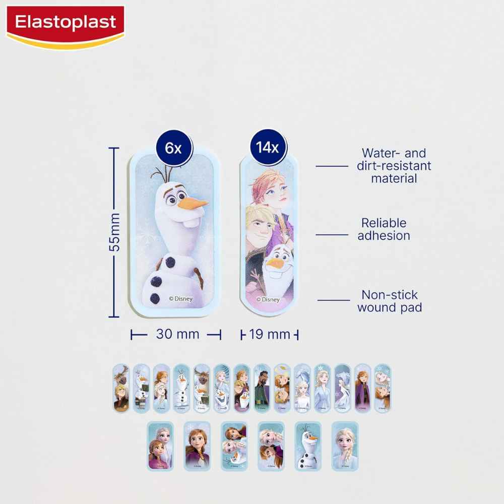 Elastoplast Disney Frozen Kids Plasters - Assorted Sizes (20 Count)
