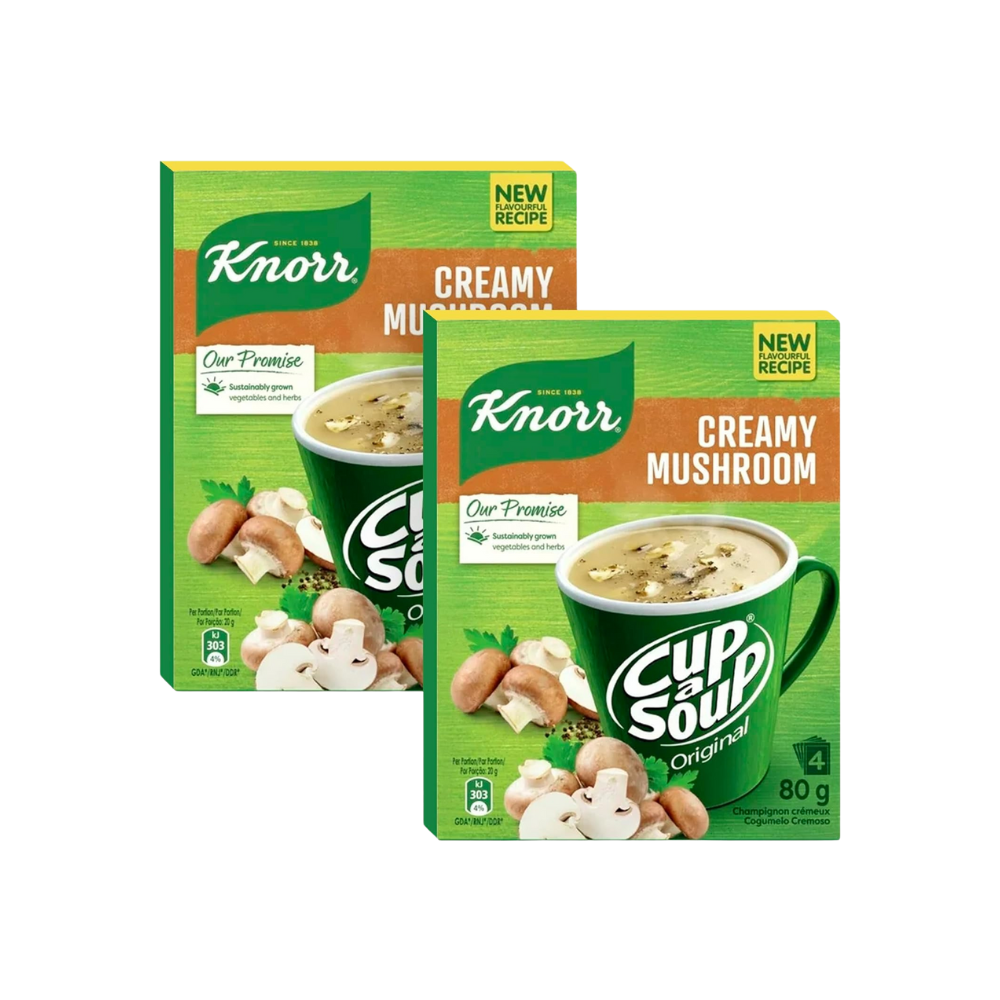 Knorr Creamy Mushroom Cup a Soup, 2 Boxes (8 Sachets)